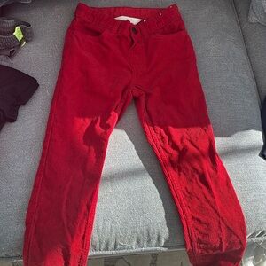 Kids red corduroy pants